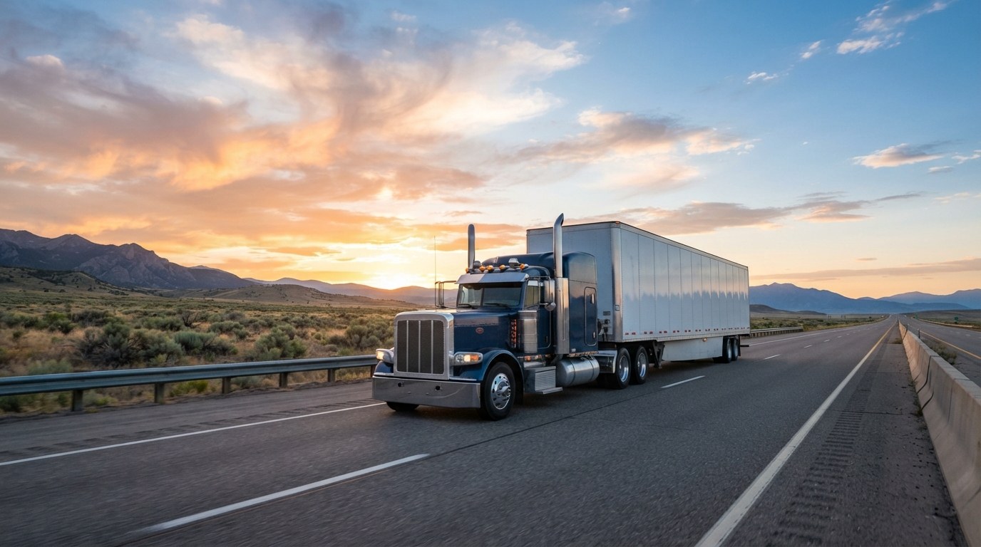 GOODSON TRANSPORTS LLC tractor and dry van out on the open road